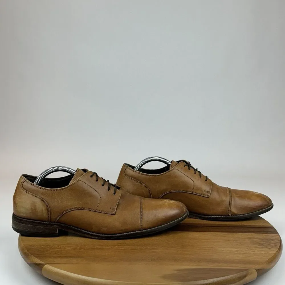 Mens Cole Haan Benton II Cap Toe Ox British Brown Leather‎ Oxfords Shoes Size 10